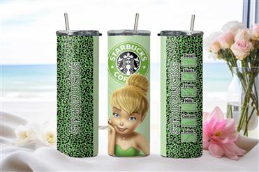 Starbucks Coffee Thinkerbell Green Leopard